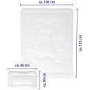 Kinder Betten-Set inkl. Bettwäsche 100x135cm / 40x60cm Bärchen Beige