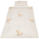Kinder Betten-Set inkl. Bettwäsche 100x135cm / 40x60cm Bärchen Beige