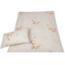 Kinder Betten-Set inkl. Bettwäsche 100x135cm / 40x60cm Bärchen Beige