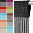 Fadenvorhang „Prince“ Stangendurchzug Schwarz 300x250 cm