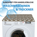 Trockner- und Waschmaschinenbezug 60 x 60 cm - Seestern - Taupe