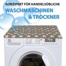 Waschmaschinenbezug mit Gummizug 60x60cm Seestern Taupe