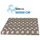 Waschmaschinenbezug mit Gummizug 60x60cm Seestern Taupe