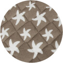 Waschmaschinenbezug mit Gummizug 60x60cm Seestern Taupe