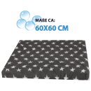 Waschmaschinenbezug mit Gummizug 60x60cm Sterne Anthrazit