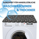 Waschmaschinenbezug mit Gummizug 60x60cm Sterne Anthrazit