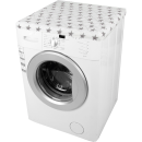 Trockner- und Waschmaschinenbezug 60 x 60 cm - Sterne - Weiß