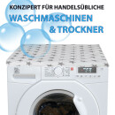 Trockner- und Waschmaschinenbezug 60 x 60cm - Sterne - Weiß