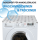 Trockner- und Waschmaschinenbezug 60 x 60 cm - Sterne - Weiß