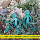 Pflanzenbinder Frosch gummiüberzogener flexibler Draht 2er Pack