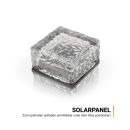 Solar LED Glasblock 10 x 10 x 5cm - Transparent