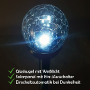 LED Solar Leuchte Glaskugel