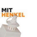 Laterne (weiß) mit 3 LED Kerzen - 71cm hoch