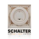 Laterne (weiß) mit 3 LED Kerzen - 71cm hoch