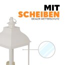 Laterne (weiß) mit 3 LED Kerzen - 71cm hoch