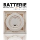 Laterne (weiß) mit 3 LED Kerzen - 71cm hoch