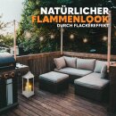 Laterne (weiß) mit 3 LED Kerzen - 71cm hoch