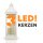 Laterne (weiß) mit 3 LED Kerzen - 71cm hoch