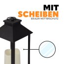 Laterne (schwarz) mit LED Kerze 14 x 14 x 32cm