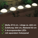 LED Solar Bodenleuchten 5er Set