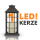 Laterne ( schwarz ) mit LED Kerze 14 x 14 x 32cm