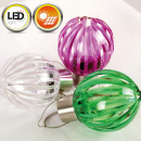 Solar LED Kugel-Lampe ( Lampion ) zum Aufhängen 14,5 x 10cm - Fuchsia