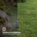 Solar Stecklampe Schwarz Kunststoff Kaltweiß 28,5cm