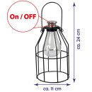 Solar LED Laterne Vintage Look Ø11x23,5 cm