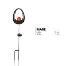 Solar Leuchtskulptur im Flammendesign Gartenbeleuchtung Metall Oval