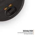 Solar Leuchtskulptur im Flammendesign Gartenbeleuchtung Metall Oval