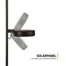 Solar Leuchtskulptur im Flammendesign Gartenbeleuchtung Metall Halbmond