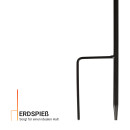 Solar Leuchtskulptur im Flammendesign Gartenbeleuchtung Metall Halbmond