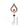 Solar-Laterne Metall 16 x 7 x 93cm 3 Designs - Tropfen