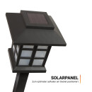 Solar Laterne Schwarz Kunststoff Kaltweiß 38cm