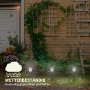 Solar Laterne Schwarz Kunststoff Kaltweiß 38cm