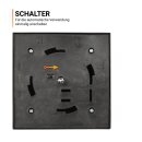 Solar Laterne Schwarz Kunststoff Kaltweiß 38cm