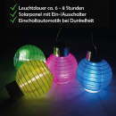 Solar LED Lampions Dia ( 4er - 8er Pack ) 10 x 12cm 4 Farben Blau 4er Pack
