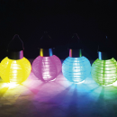 Solar LED Lampions Dia ( 4er - 8er Pack ) 10 x 12cm 4 Farben Gelb 4er Pack