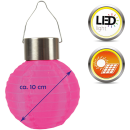 Solar LED Lampions Dia ( 4er - 8er Pack ) 10 x 12cm 4 Farben Pink 4er Pack