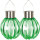 Solar LED Kugel-Lampe ( Lampion ) zum Aufhängen 14,5 x 10cm "Grün" - 2er Pack