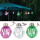 Solar LED Kugel-Lampe ( Lampion ) zum Aufhängen 14,5 x 10cm "Grün" - 2er Pack
