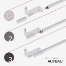 Klemmstange - Spannvitrage Twist - 40-60cm - Weiß