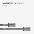 Spannvitrage Klemmstange "Twist"  Silber 40-60 cm