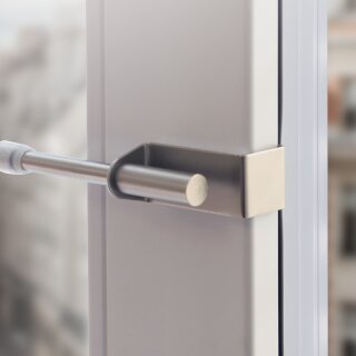 Spannvitrage Klemmstange "Twist"  Silber 60-90 cm