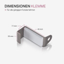 Spannvitrage Klemmstange "Twist"  Silber 60-90 cm