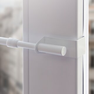 Spannvitrage Klemmstange "Twist"  Weiß 90-130 cm