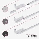 Spannvitrage Klemmstange "Twist"  Weiß 90-130 cm