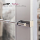 Spannvitrage Klemmstange "Twist"  Silber 90-130 cm