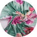 Bettwäsche-Set 2-teilig Satin-Baumwolle 135x200/80x80cm Frühjahresblumen Grün