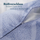 Bettwäsche Satin 80x80+135x200 Raute Blau